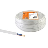 Провод TDM Electric ПГВВП 2х1 ГОСТ (100м), белый
