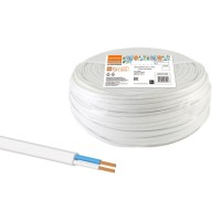 Провод TDM Electric ПУГСП 2х2,5 (100м), белый Народный