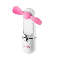 Вентилятор Kitfort КТ-405-1 беспроводной, белый/розовый
