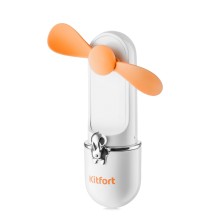 Вентилятор Kitfort КТ-405-3 беспроводной, белый/оранжевый