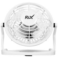 Вентилятор настольный Rix RDF-1500USB (белый)