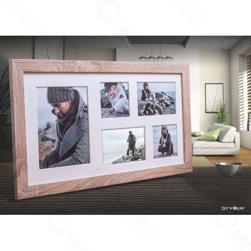 Фоторамка-галерея Styler RA-13555 NARVIK 27x51 AD мдф, на 5 фото (1x15x21,2x10x15,2x10x10)