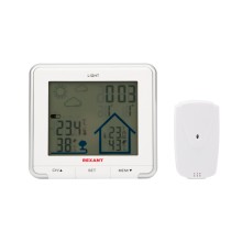 Метеостанция REXANT комнатно-уличная с ЖК-экраном и беспроводным датчиком