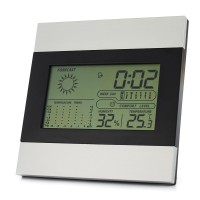 Термогигрометр REXANT комнатный с алюминиевой рамкой
