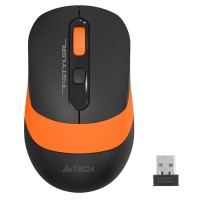 Мышь A4TECH Fstyler FG10 черный/оранжевый оптическая беспроводная