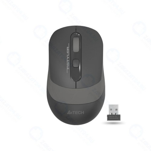 Мышь A4TECH Fstyler FG10S черный/серый оптическая silent беспроводная USB
