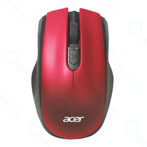 Мышь Acer OMR032 оптическая беспроводная USB черный/красный (1369686)