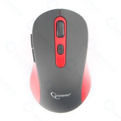 Мышь беспроводная Gembird MUSW-221-R чёрный/красный (MUSW-221-R)