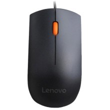 Мышь Lenovo 300 черный/оранжевый оптическая USB