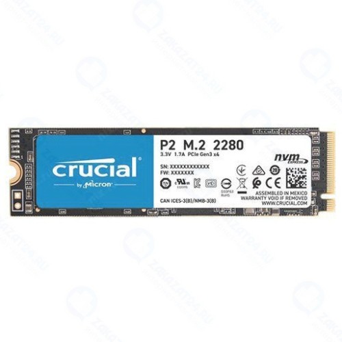 SSD диск Crucial M.2 2280 P2 series 250 Гб PCI-E 3.0 x4 QLC CT250P2SSD8
