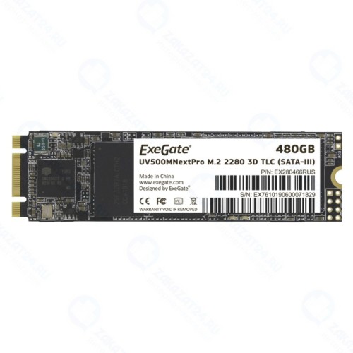 SSD диск ExeGate UV500MNextPro 480 Gb M.2 2280 3D TLC (SATA-III)