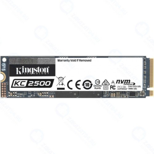 SSD диск KINGSTON M.2 2280 KC2500 250 Гб PCI-E 3.0 x4 NVMe 3D TLC SKC2500M8/250G