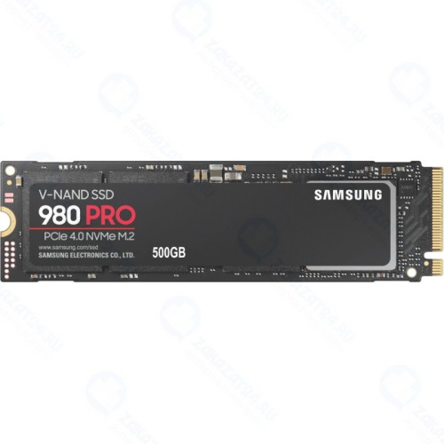 SSD диск SAMSUNG M.2 2280 980 PRO 500 Гб PCIe Gen 4.0 x4 NVMe V-NAND 3bit MLC (MZ-V8P500BW)