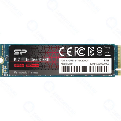 SSD диск SiliconPower M.2 M-Series 256 Gb PCI-E x4 3D NAND SP256GBP34A80M28