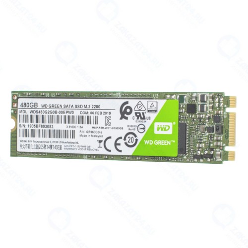 SSD диск Western Digital Green M.2 480 Гб SATA III TLC (WDS480G2G0B)