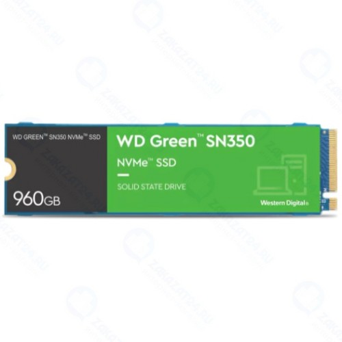 SSD диск Western Digital Green SN350 M.2 2280 960 Gb PCIe Gen3 x4 NVMe TLC (WDS960G2G0C)