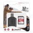 Карта памяти 32Gb Kingston Canvas React Plus SDHC UHS-II U3 V90 + USB Reader (300/260 Mb/s)