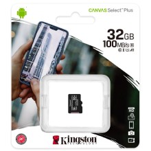 Карта памяти micro SDHC 32Gb Kingston Canvas Select Plus UHS-I U1 A1 (100/10 Mb/s)