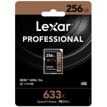 Карта памяти 256Gb Lexar Professional 633x SDXC Class 10 UHS-I U3 V30 (95/45 MB/s)