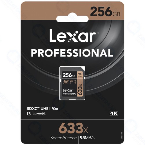 Карта памяти 256Gb Lexar Professional 633x SDXC Class 10 UHS-I U3 V30 (95/45 MB/s)
