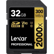 Карта памяти 32Gb Lexar Professional 2000x SDHC UHS-II U3 V90 (300/260 MB/s) Карта памяти 32Gb Lexar Professional 2000x SDHC UHS-II U3 V90 (300/260 MB/s)
