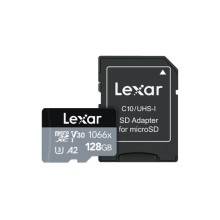 Карта памяти micro SDXC 128Gb Lexar Professional 1066x UHS-I U3 V30 A2 + ADP (160/120 MB/s)