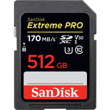 Карта памяти 512Gb SanDisk Extreme Pro SDXC UHS-I U3 V30 (170/90 MB/s)
