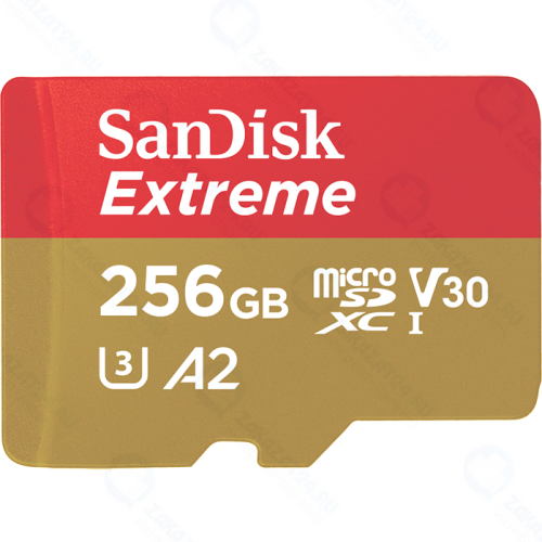 Карта памяти micro SDXC 256Gb Sandisk Extreme UHS-I U3 V30 A2 + ADP (160/90 MB/s)