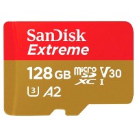 Карта памяти micro SDXC 128Gb Sandisk Extreme UHS-I U3 V30 A2 + ADP (160/90 MB/s)