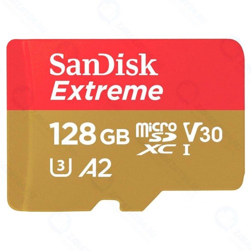 Карта памяти micro SDXC 128Gb Sandisk Extreme UHS-I U3 V30 A2 + ADP (160/90 MB/s)