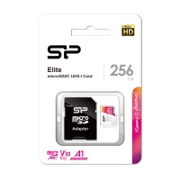 Карта памяти micro SDXC 256Gb Silicon Power Elite Class 10 UHS-I U1 A1 + ADP (100/10 Mb/s)