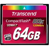 Карта памяти CompactFlash 64Gb Transcend 800X TS64GCF800 (120/40 Mb/s)