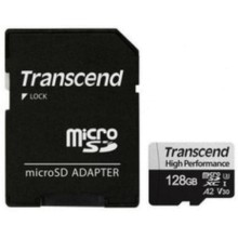 Карта памяти micro SDXC 128Gb Transcend 340S UHS-I U3 V30 A2 + ADP (160/125 Mb/s)