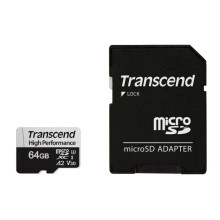 Карта памяти micro SDXC 64Gb Transcend 330S UHS-I U3 V30 A2 + ADP (100/60 Mb/s)