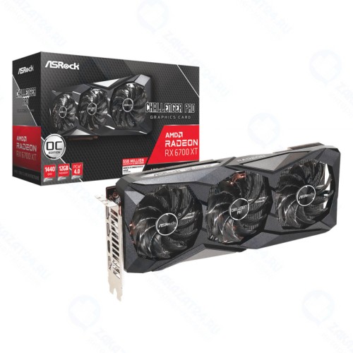 Видеокарта ASROCK Radeon RX 6700 XT 12288Mb Challenger Pro OC (RX6700XT CLP 12GO)