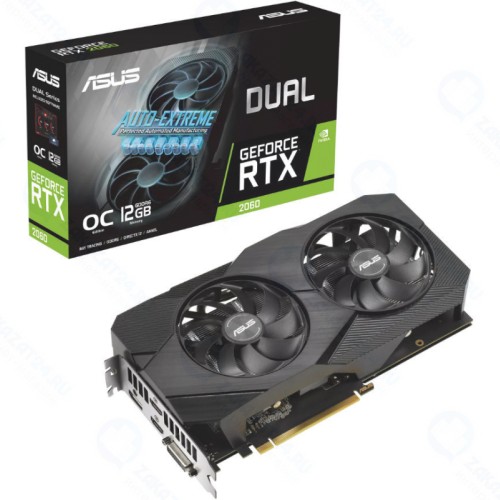 Видеокарта ASUS GeForce RTX 2060 12288Mb DUAL OC (DUAL-RTX2060-O12G-EVO)