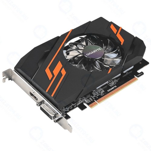 Видеокарта GIGABYTE GeForce GT 1030 1290Mhz PCI-E 3.0 2048Mb 6008Mhz 64 bit DVI HDMI OC (GV-N1030OC-2GI)