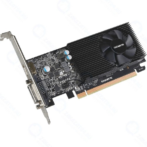 Видеокарта GIGABYTE GeForce GT 1030 1252Mhz PCI-E 3.0 2048Mb 6008Mhz 64 bit DVI HDMI Low Profile (GV-N1030D5-2GL)