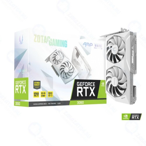 Видеокарта ZOTAC GeForce RTX 3060 12288Mb AMP White Edition (ZT-A30600F-10P)