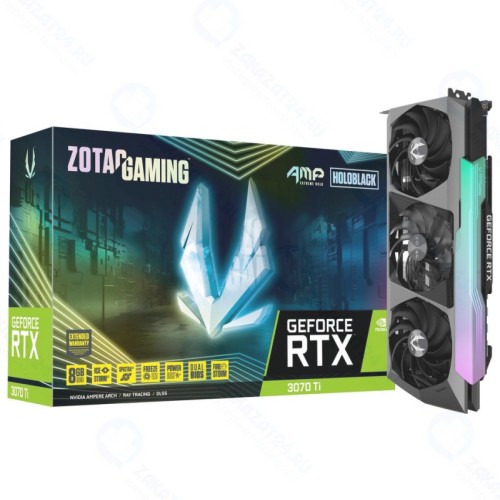 Видеокарта ZOTAC GeForce RTX 3070 Ti LHR 8192Mb AMP EXTREME HOLO (ZT-A30710B-10P)