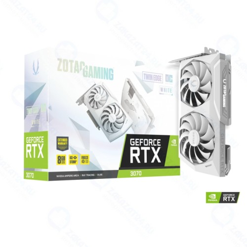 Видеокарта ZOTAC GeForce RTX 3070 LHR 8192Mb TWIN EDGE OC White (ZT-A30700J-10PLHR)