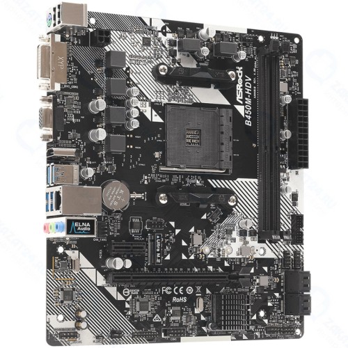 Материнская плата ASRock B450M-HDV R4.0 (AM4, microATX)