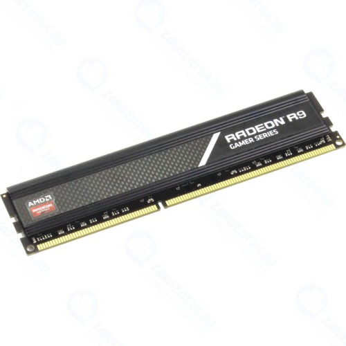 Оперативная память AMD DDR4 4Gb 3000MHz pc-24000 R9 Gaming Memory Black (R944G3000U1S-UO) oem