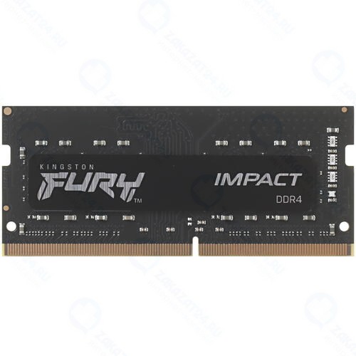 Оперативная память Kingston SO-DIMM DDR4 8Gb 2666MHz pc-21300 FURY Impact Black (KF426S15IB/8)