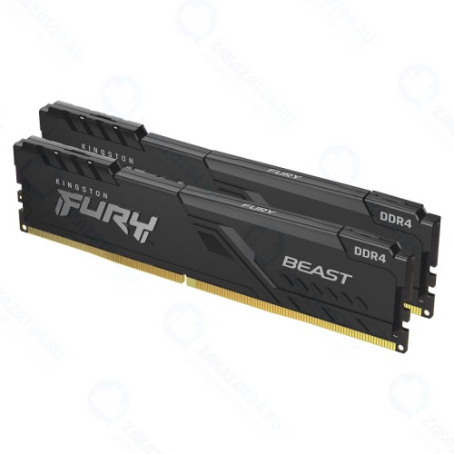 Оперативная память Kingston DDR4 8Gb (2x4Gb) 2666 MHz pc-21300 FURY Beast Black (KF426C16BBK2/8)