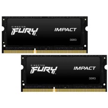 Оперативная память Kingston SO-DIMM DDR3L 16Gb (2x8Gb) 1866MHz pc-15000 FURY Impact (KF318LS11IBK2/16)