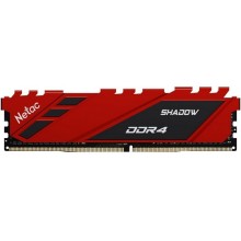 Оперативная память DDR4 Netac Shadow 16GB 3200MHz CL16 1.35V / NTSDD4P32SP-16R / Red / with radiator