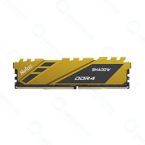 Оперативная память NETAC DDR4 16Gb 2666MHz pc-21300 Netac Shadow Yellow (NTSDD4P26SP-16Y)