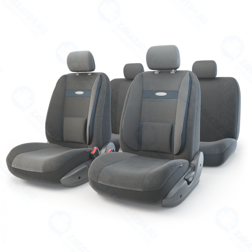 Авточехлы AUTOPROFI COMFORT, велюр-жаккард, расцветка 