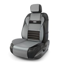 Накидка на сиденье AUTOPROFI Multi Comfort, ортопедическая, экокожа, чёрный/темно-серый